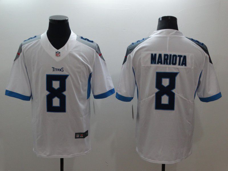 Men Tennessee Titans #8 Mariota White Nike Vapor Untouchable Limited NFL Jerseys->->NFL Jersey